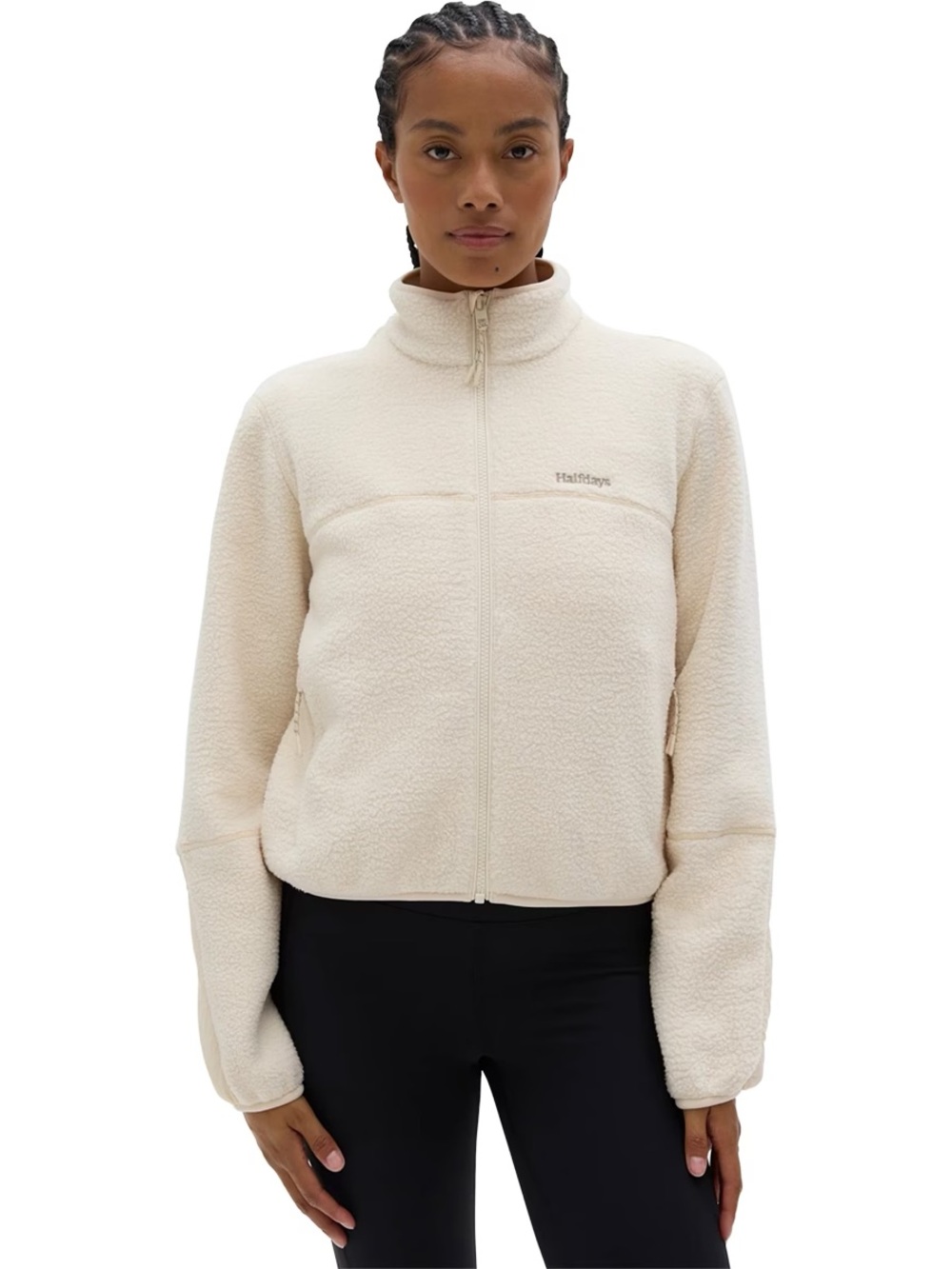 NWOT Halfdays Chapelle Fleece Jacket - Oatmilk